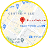Map Location 1 Place Ville Marie, Montréal